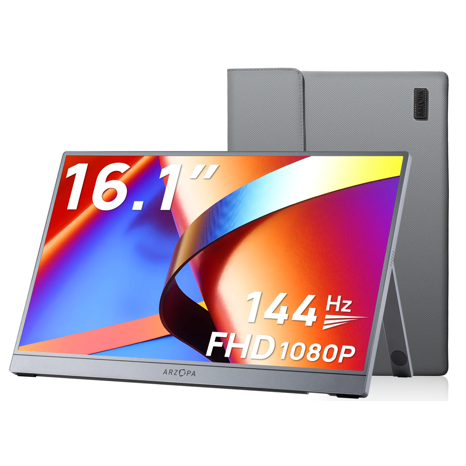 16,1" 144 Hz | Bärbar gamingskärm (inkl. skyddssleeve)